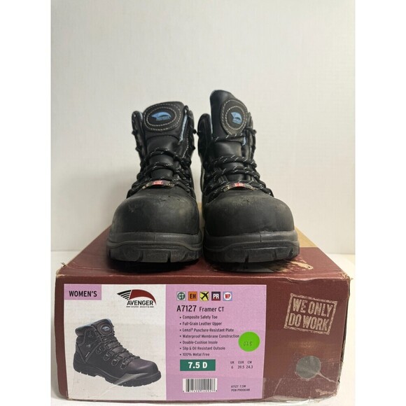 025 Avenger Boots Black/Blue-US 7.5 Womens - Picture 2 of 5